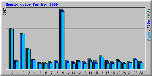 Hourly usage for May 2009