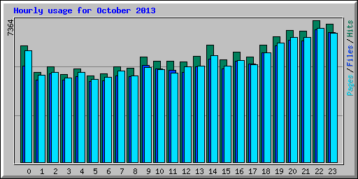 Hourly usage for October 2013