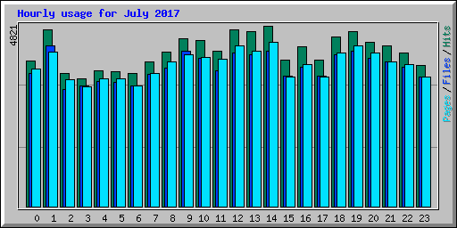 Hourly usage for July 2017