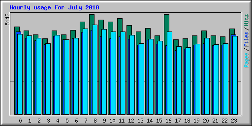 Hourly usage for July 2018