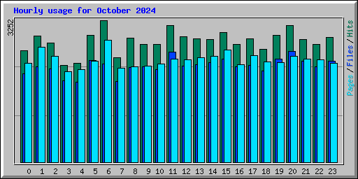 Hourly usage for October 2024